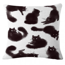 Smokey Black Cats Cushion